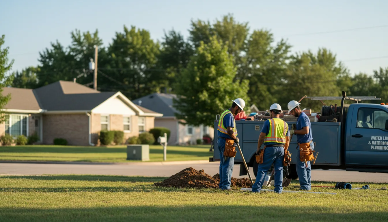 Residential water line and bathroom plumbing service in Alice, TX